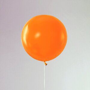 2PC GIANT JUMBO 36"(90cm) LATEX ROUND BALLOONS— ORANGE